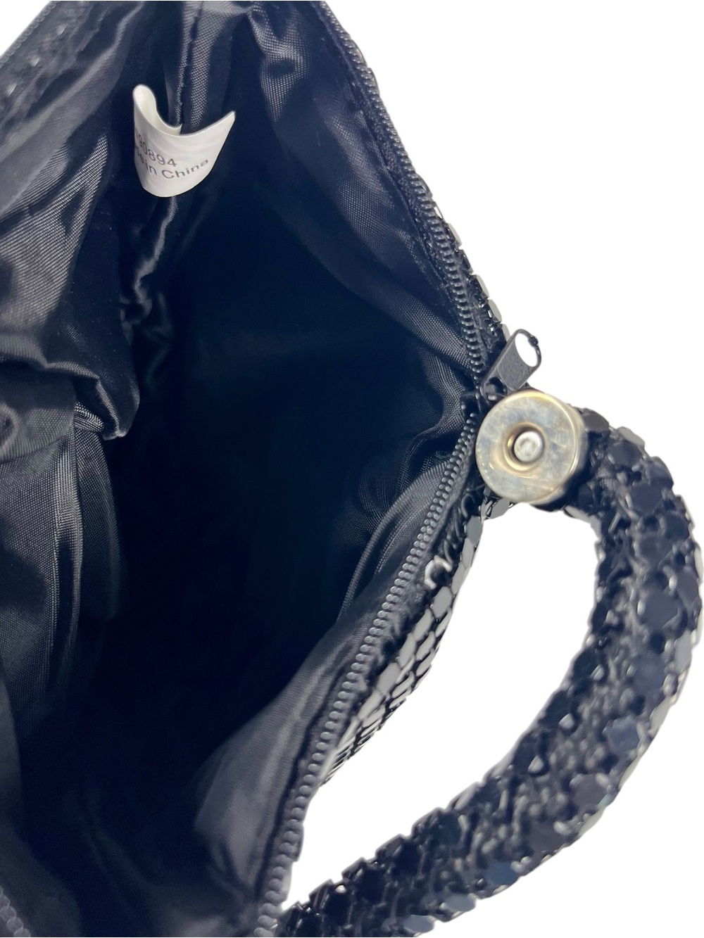 Black Sequin Cocktail Bag Small Evening Shoulder Purse Sparkle Party. Sku 168 - Picture 8 of 10